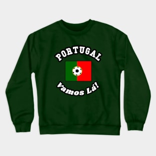 ⚽ Portugal Football, Bandeira das Quinas, Vamos Lá! Team Spirit Crewneck Sweatshirt